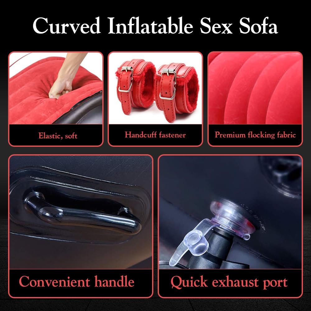 Reinforced Explosion-proof Inflatable Sex Sofa with Air Pump