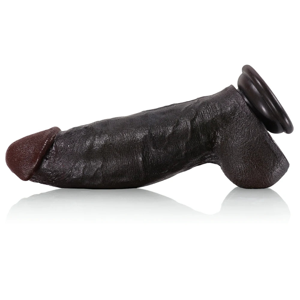 8.6" Black Silicone Dildo For Sex Chair