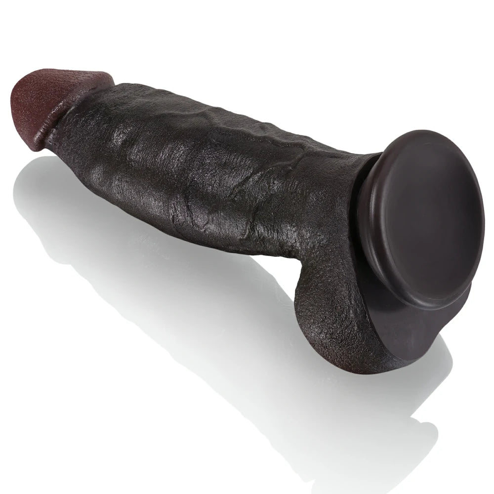 8.6" Black Silicone Dildo For Sex Chair