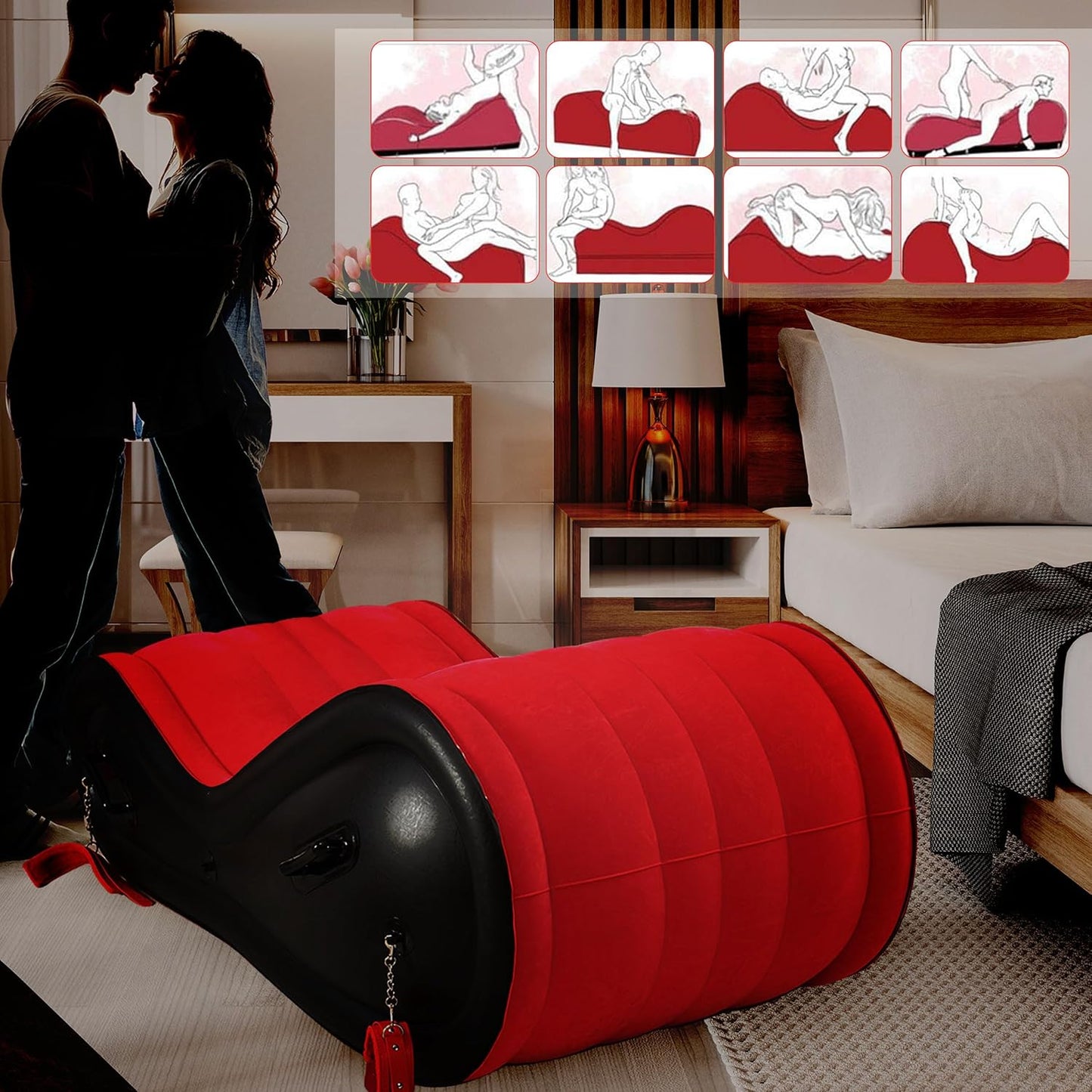 Reinforced Explosion-proof Inflatable Sex Sofa with Air Pump