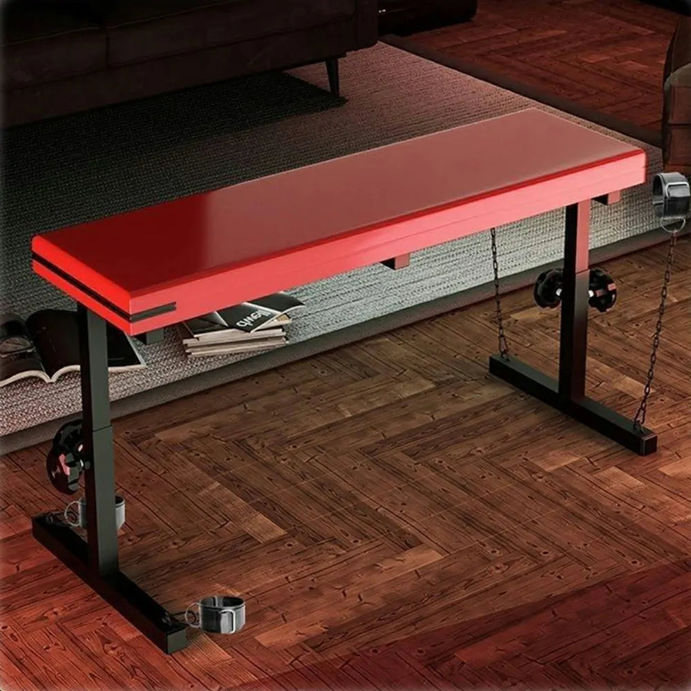 Adjustable-Height Sex Bench With Wrist Straps