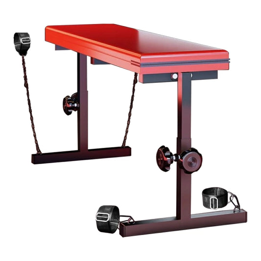 Adjustable-Height Sex Bench With Wrist Straps