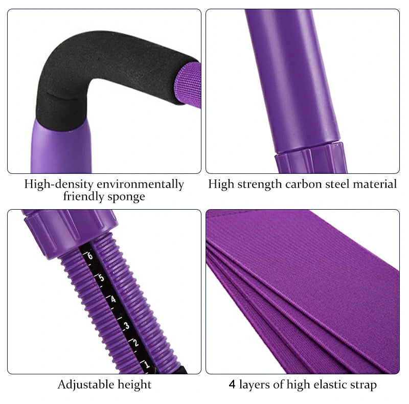 Adjustable Height Bouncing Sex Chair with Purple Dual Elastic Straps