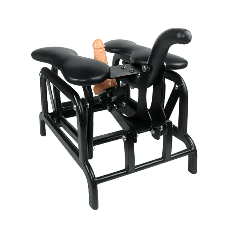 Black Heavy-Duty Sex Rocking Chair with Dildo