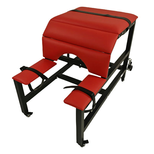 Black and red Tantra sex chair with sex machine and dildo