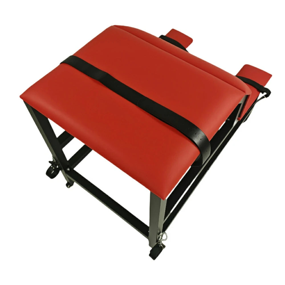 Black and red Tantra sex chair with sex machine and dildo