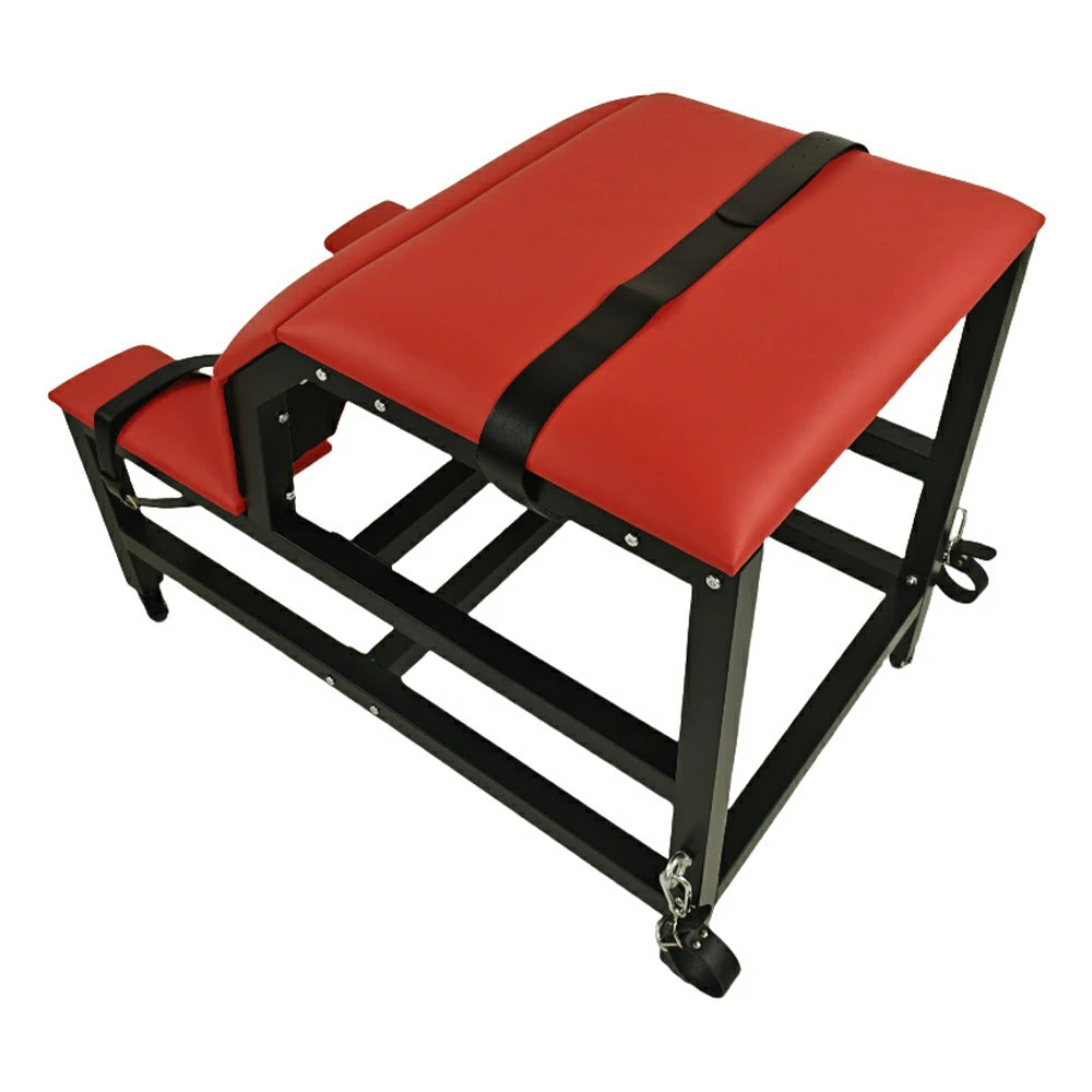 Black and red Tantra sex chair with sex machine and dildo