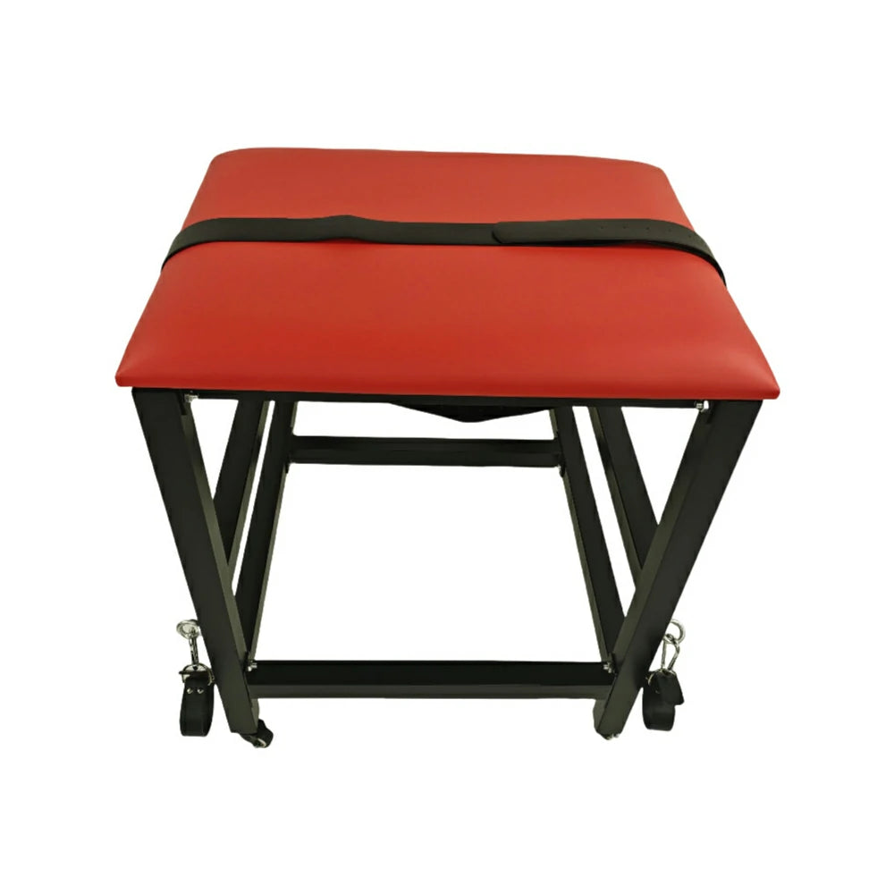 Black and red Tantra sex chair with sex machine and dildo