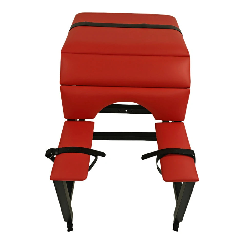 Black and red Tantra sex chair with sex machine and dildo