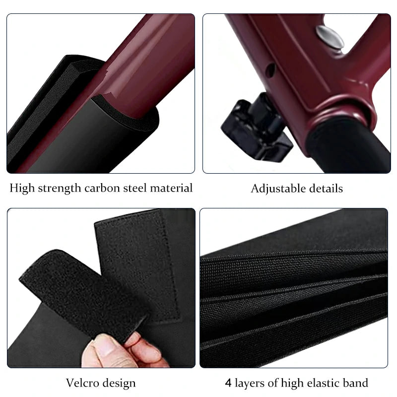 Dark Red Sex Chair with Central Base and Armrests Dildo Chair