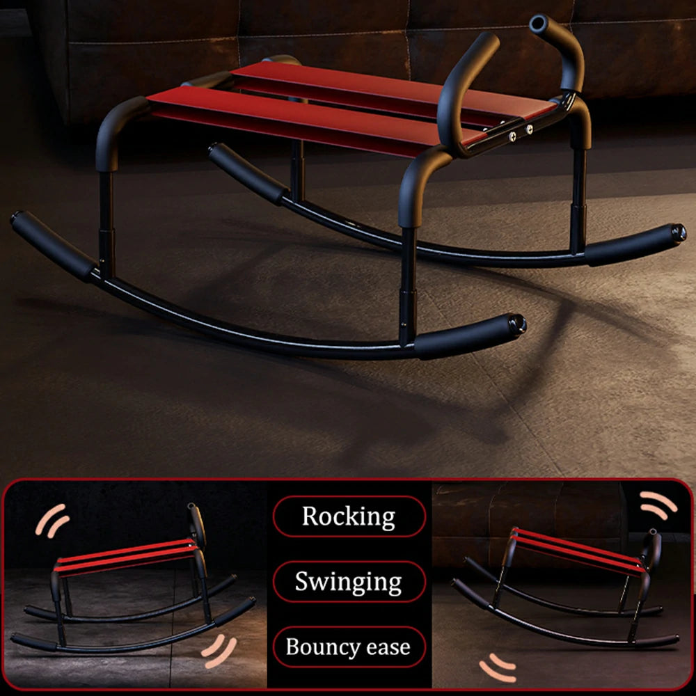 Elastic Sex Chair with Armrests and Dual Elastic Straps