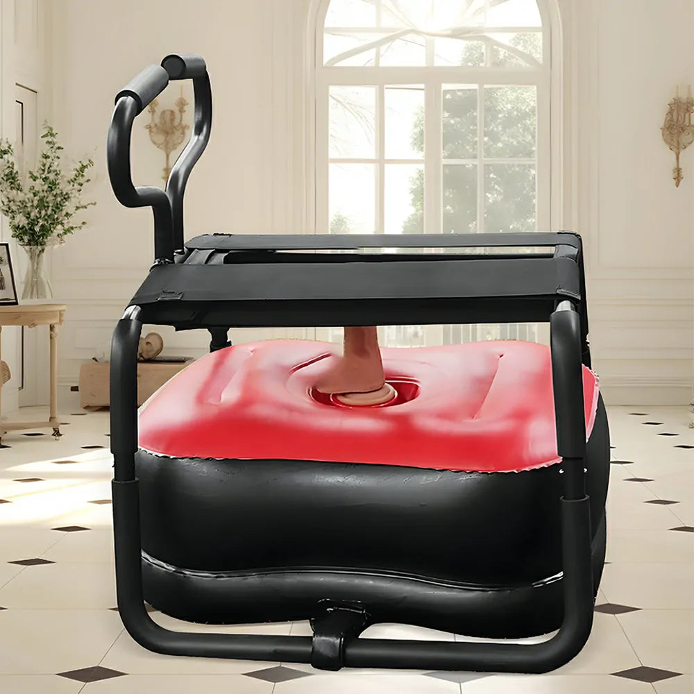 Elastic Sex Chair With Inflatable Cushion And Dildo