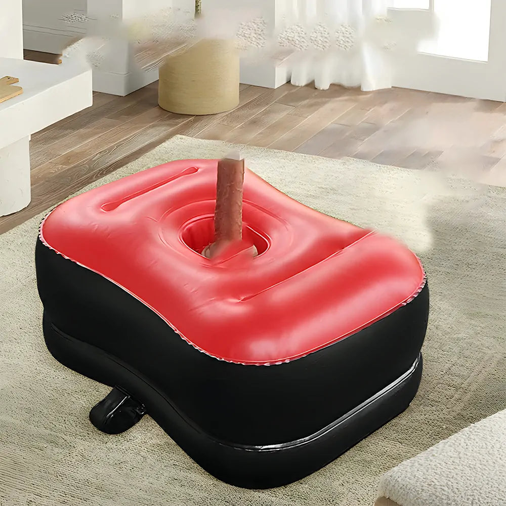 Elastic Sex Chair With Inflatable Cushion And Dildo