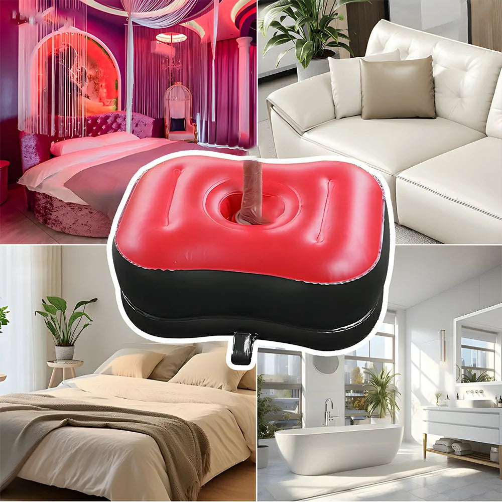 Elastic Sex Chair With Inflatable Cushion And Dildo