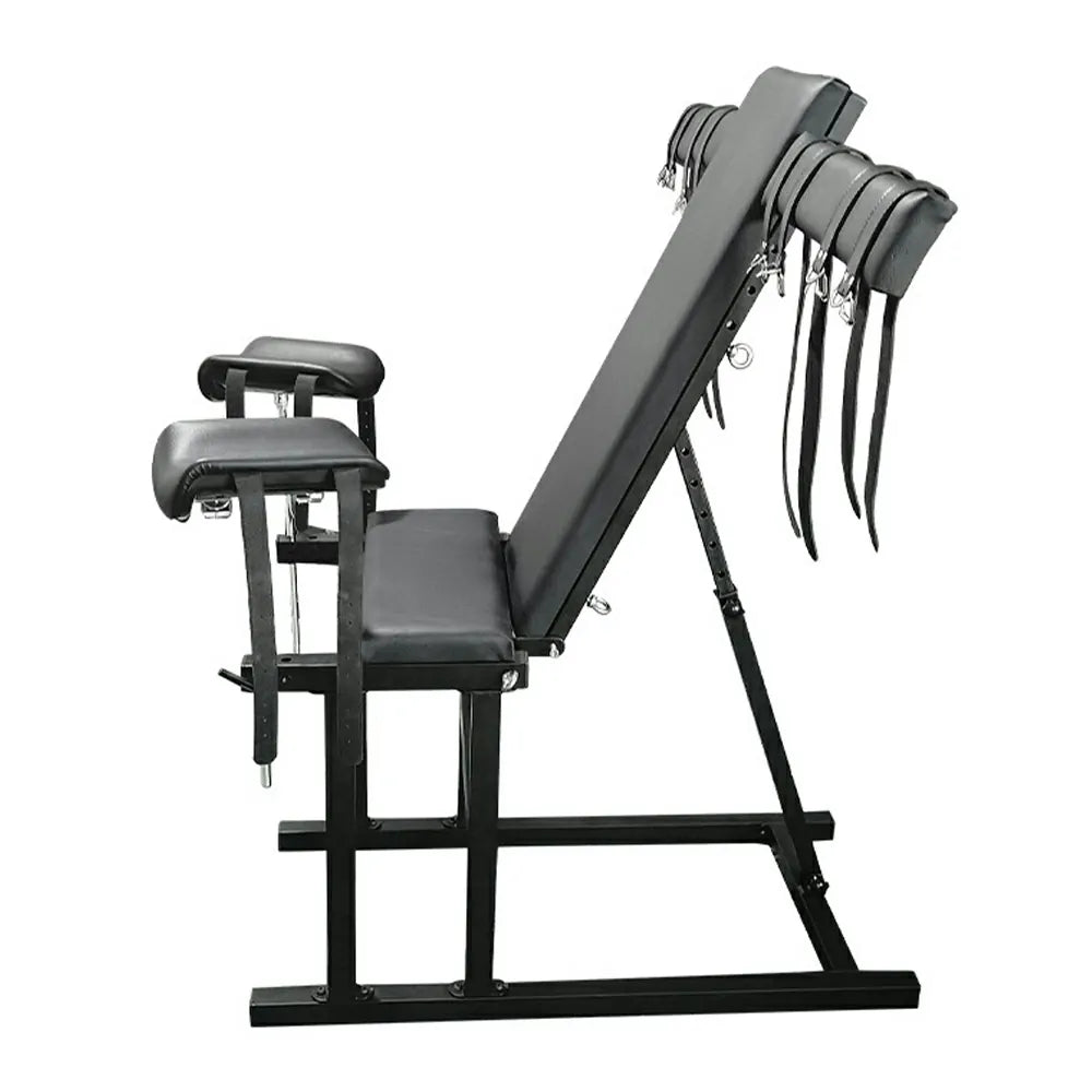 Heavy-Duty Sex Bench With Wrist Straps And Sex Machine