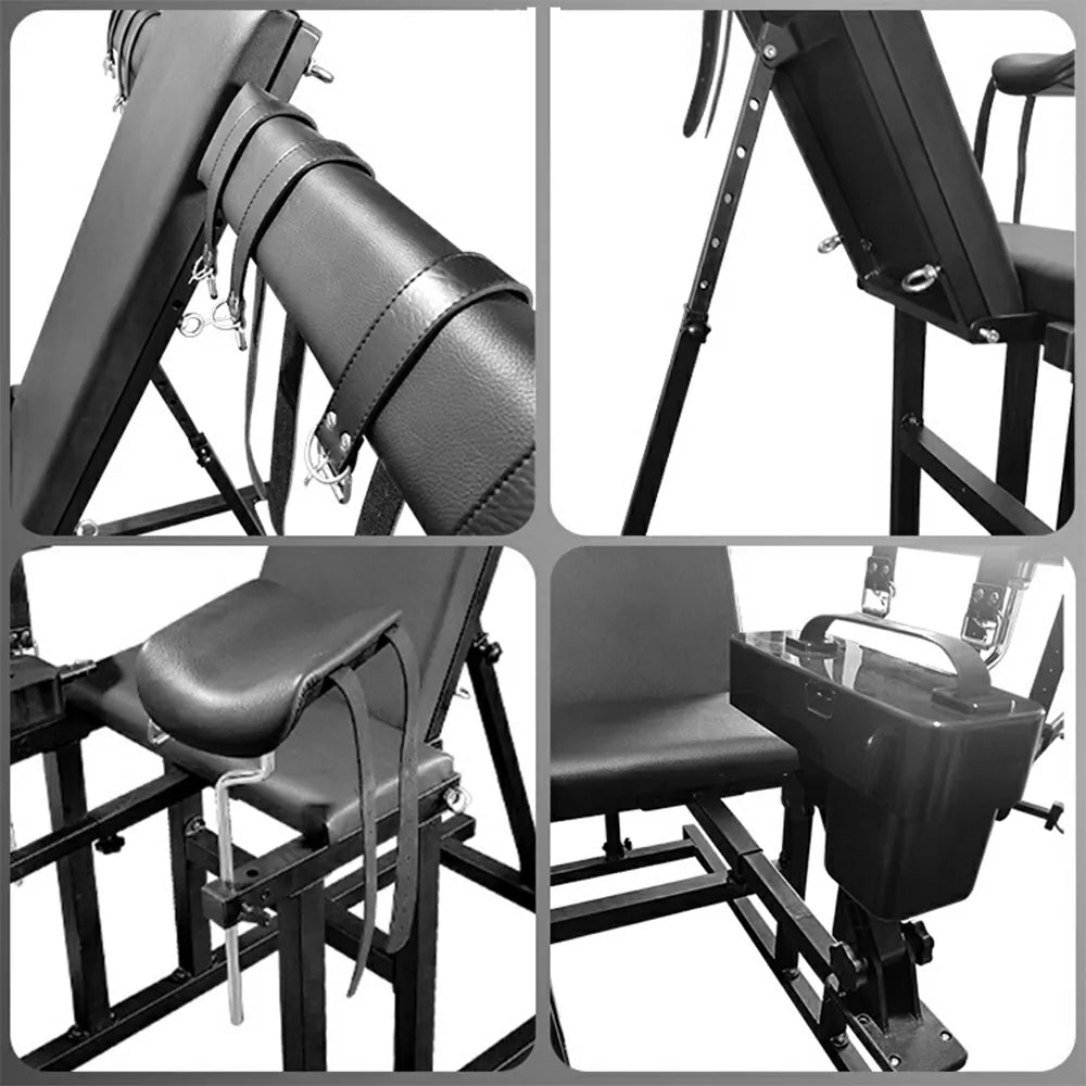Heavy-Duty Sex Bench With Wrist Straps And Sex Machine