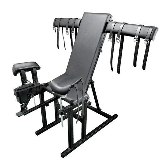 Heavy-Duty Sex Bench With Wrist Straps And Sex Machine
