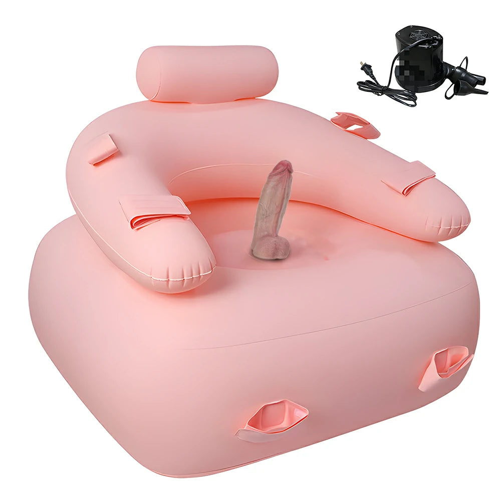 Inflatable Sex Chair With Pump And Dildo