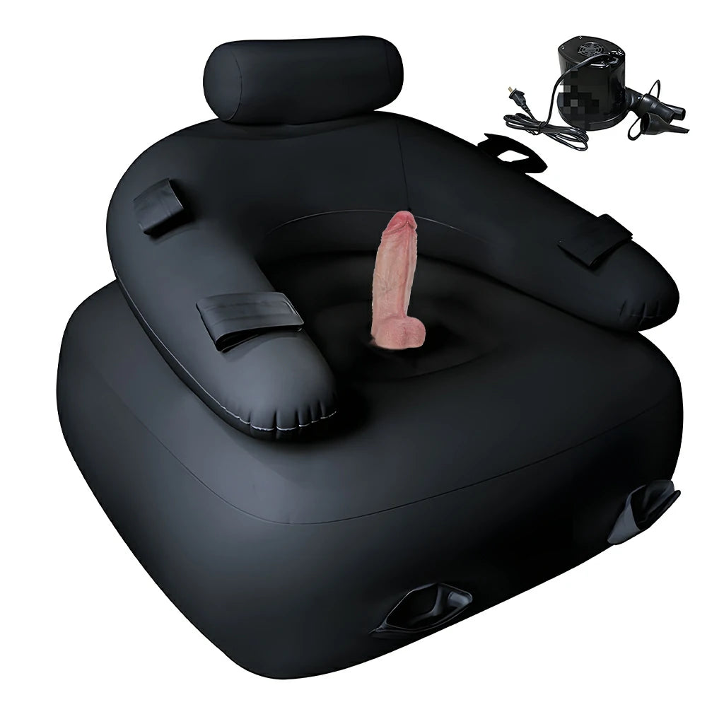 Inflatable Sex Chair With Pump And Dildo
