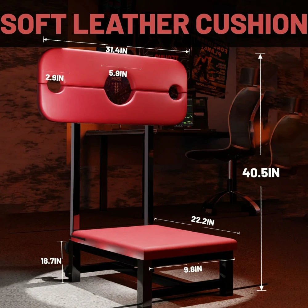 Restraint-Style Sex Bench With Neck And Wrist Support Slots