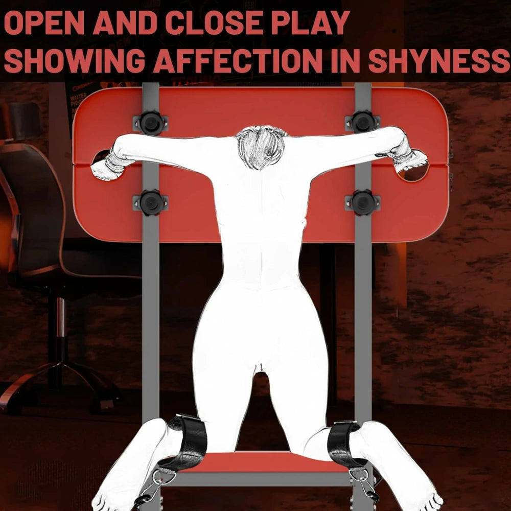 Restraint-Style Sex Bench With Neck And Wrist Support Slots