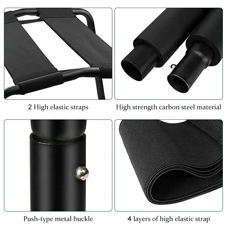Black Elastic Sex Chair with Two Elastic Straps