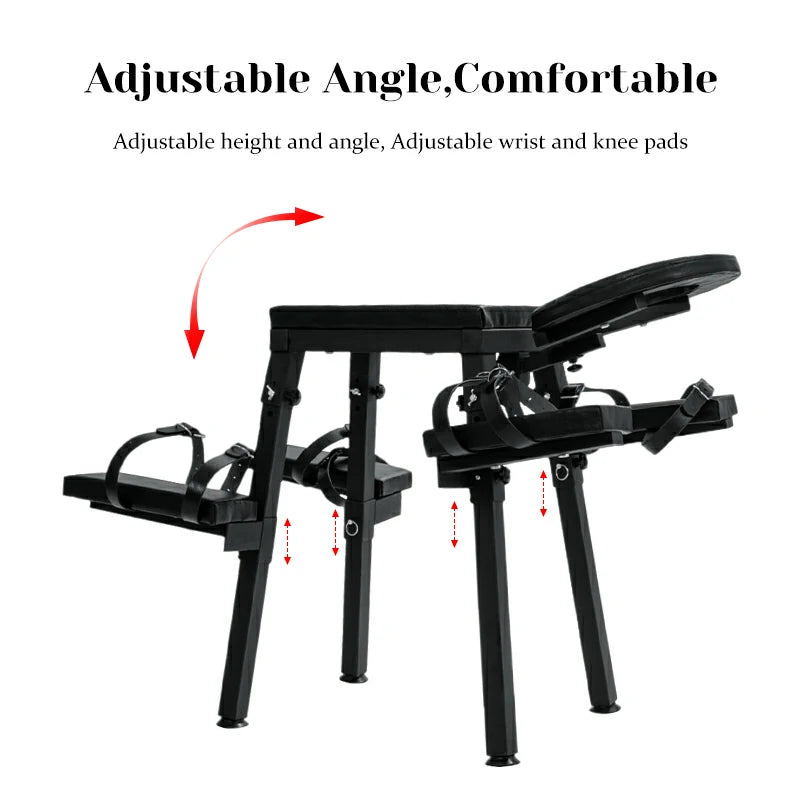 Sex Bench with Adjustable Wrist Straps