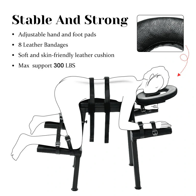 Sex Bench with Adjustable Wrist Straps