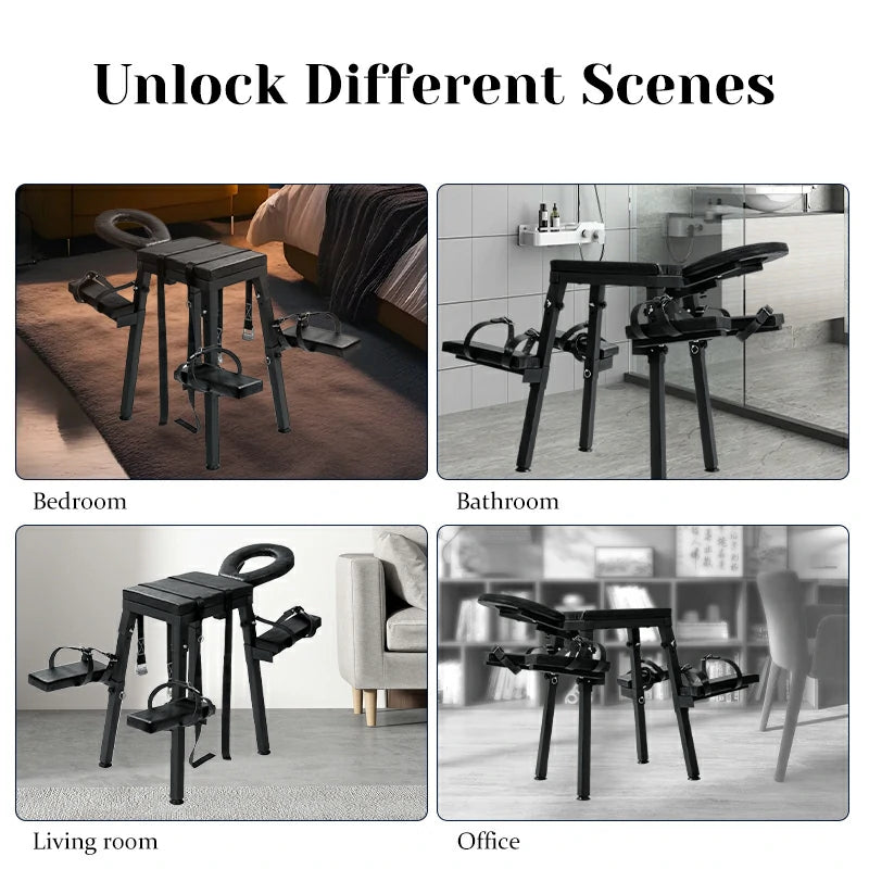 Sex Bench with Adjustable Wrist Straps