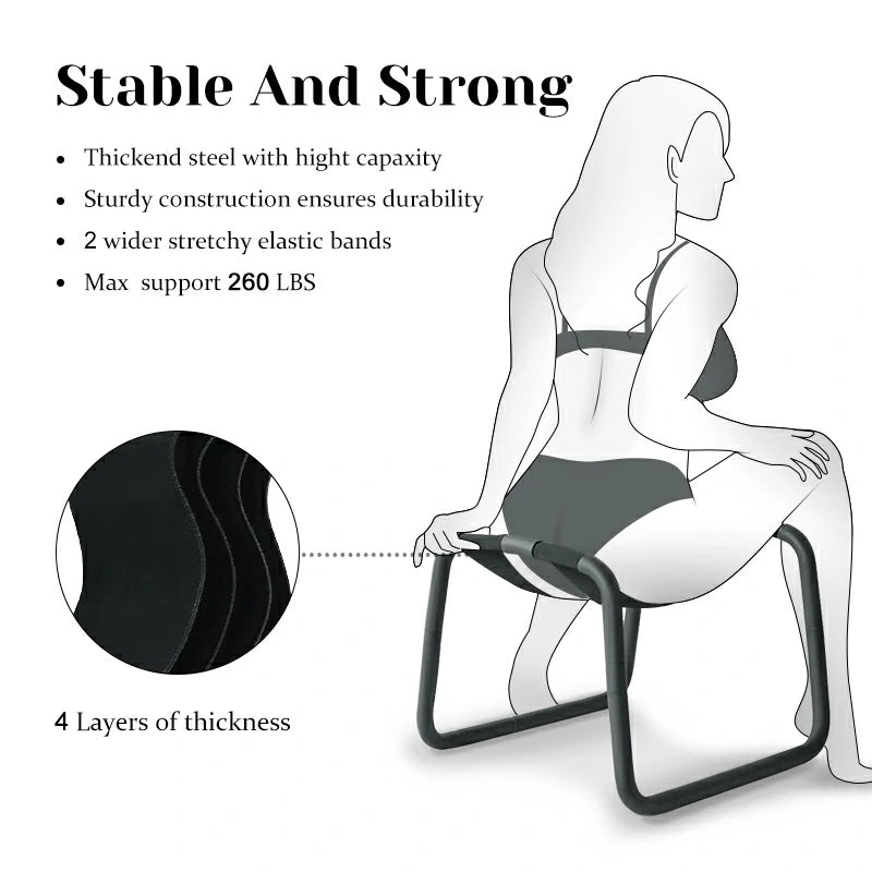 Upgraded Sex Chair with Reinforced Frame and Foam Cover