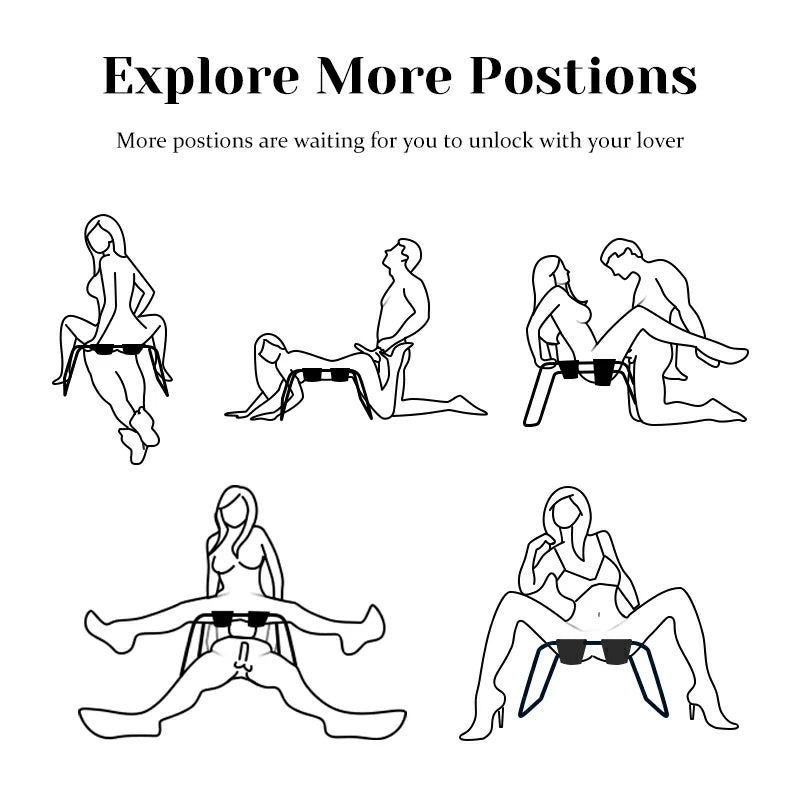 Upgraded Sex Chair with Reinforced Frame and Foam Cover
