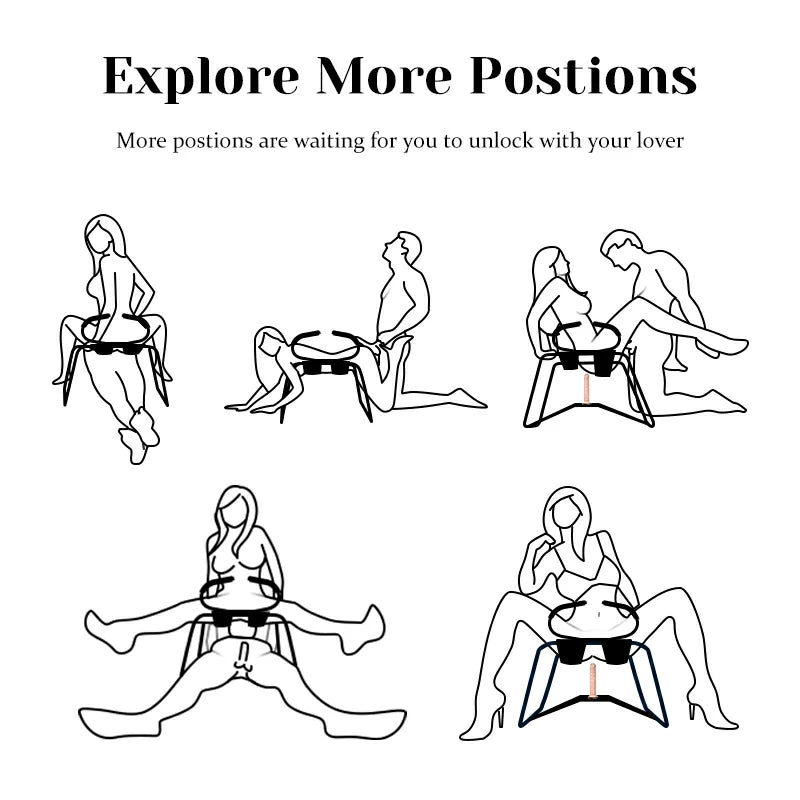 Portable Sex Chair with Armrests and Arch Bridge Dildo Chair