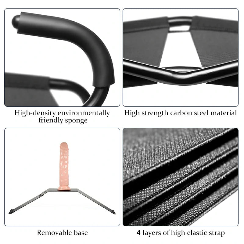 Portable Sex Chair with Armrests and Arch Bridge Dildo Chair