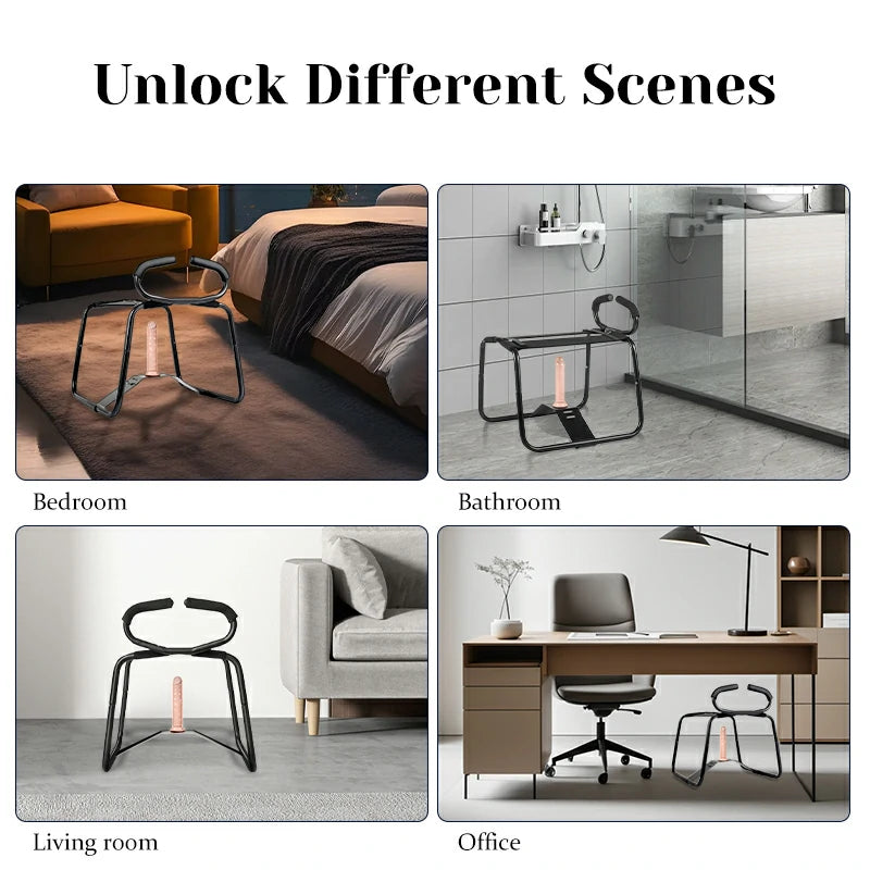 Portable Sex Chair with Armrests and Arch Bridge Dildo Chair