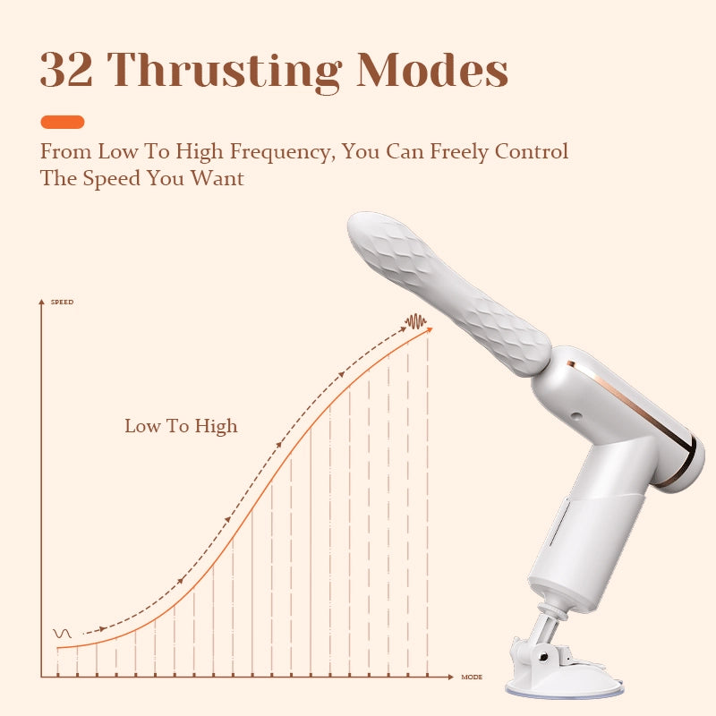 Automated Sex Machine With 32 Thrusting Modes And Four Massage Attachments
