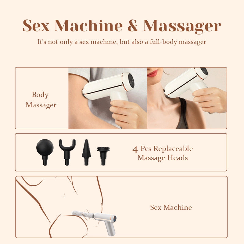 Automated Sex Machine With 32 Thrusting Modes And Four Massage Attachments