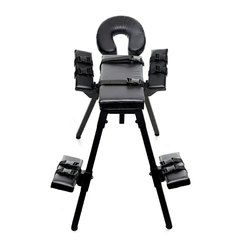 Stable Restraint Bench With Headrest And Wrist Straps