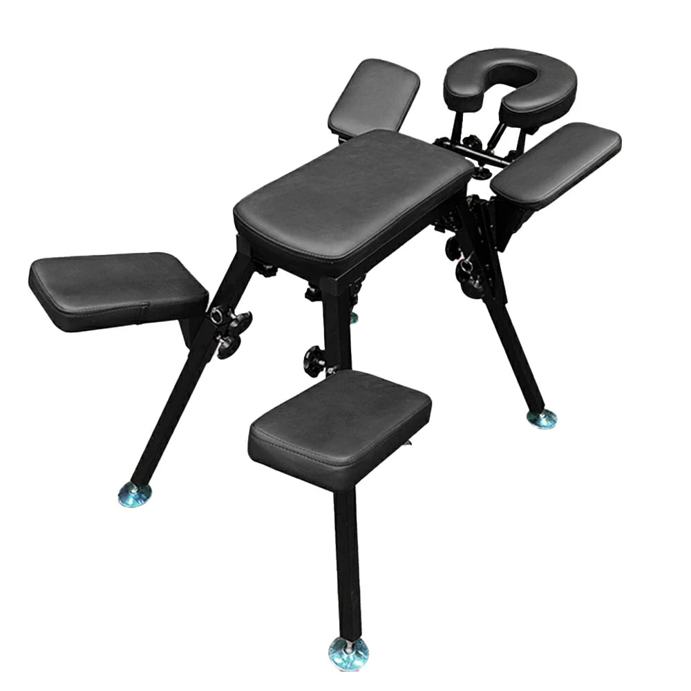 Stable Restraint Bench With Headrest And Wrist Straps