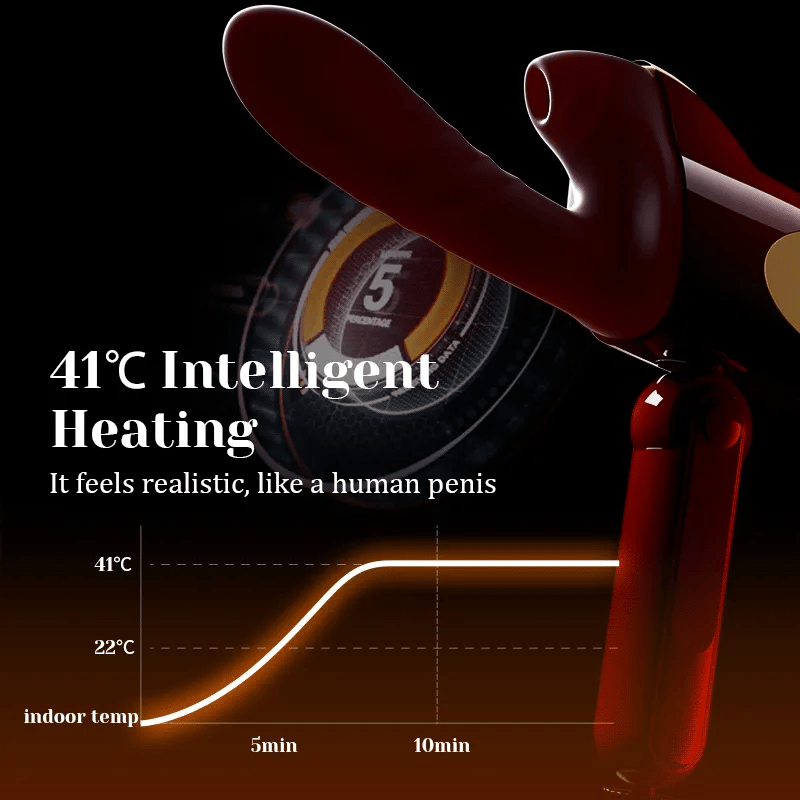 Automatic Sex Machine Hands Free 10 Speed Thrusting Vibrator With Heating