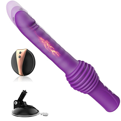 Hands-Free Thrusting Vibrating Heating Sex Machine with Remote Control