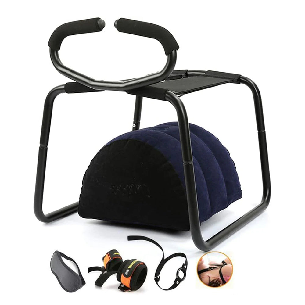 Bouncing Sex Chair With Armrests And Inflatable Cushion