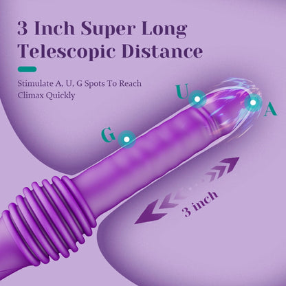 Hands-Free Thrusting Vibrating Heating Sex Machine with Remote Control