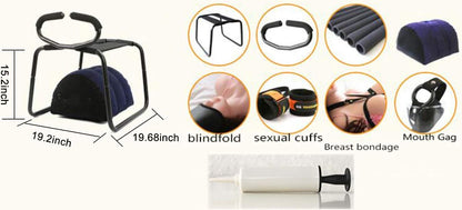 Bouncing Sex Chair With Armrests And Inflatable Cushion