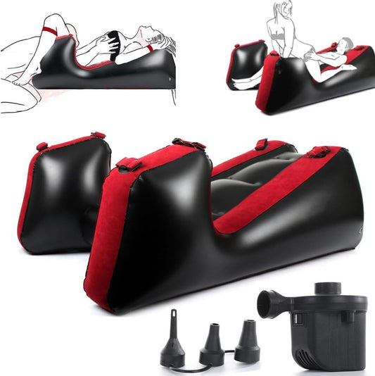 Sex Furniture Inflatable Sofa Bed with Handcuffs Bondage Gear for Couples