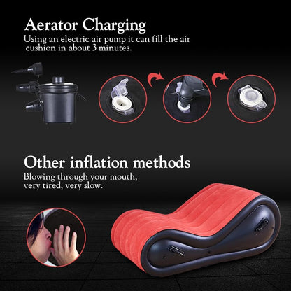 Reinforced Explosion-proof Inflatable Sex Sofa with Air Pump