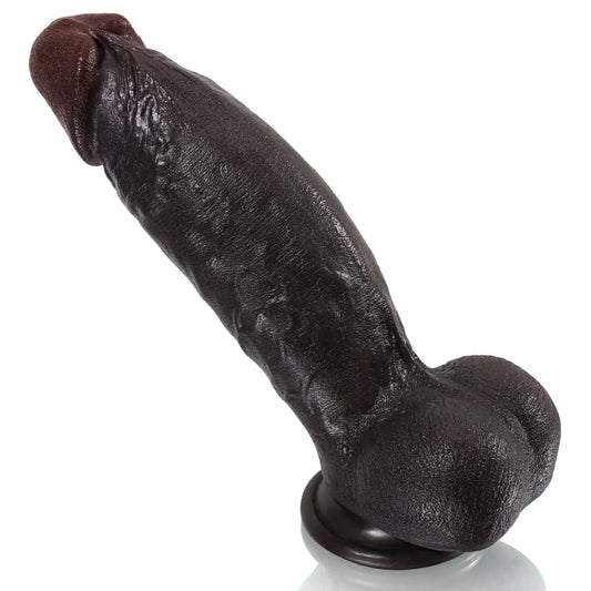 8.6" Black Silicone Dildo For Sex Chair
