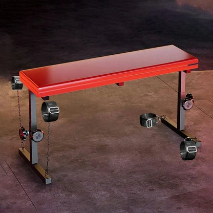 Adjustable-Height Sex Bench With Wrist Straps