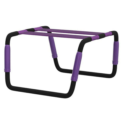 Adjustable Height Bouncing Sex Chair with Purple Dual Elastic Straps