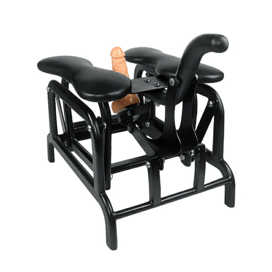 Black Heavy-Duty Sex Rocking Chair with Dildo