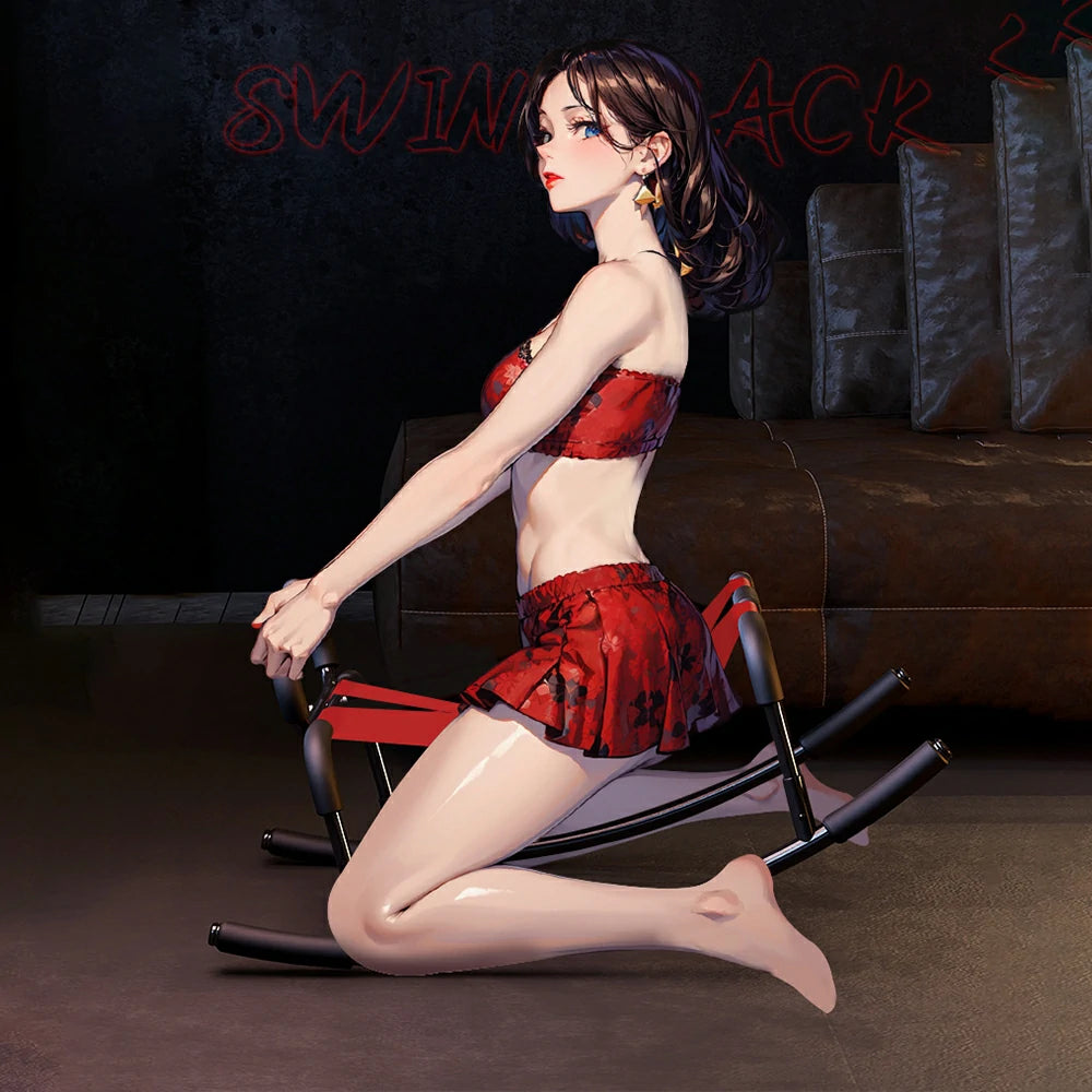 Elastic Sex Chair with Armrests and Dual Elastic Straps